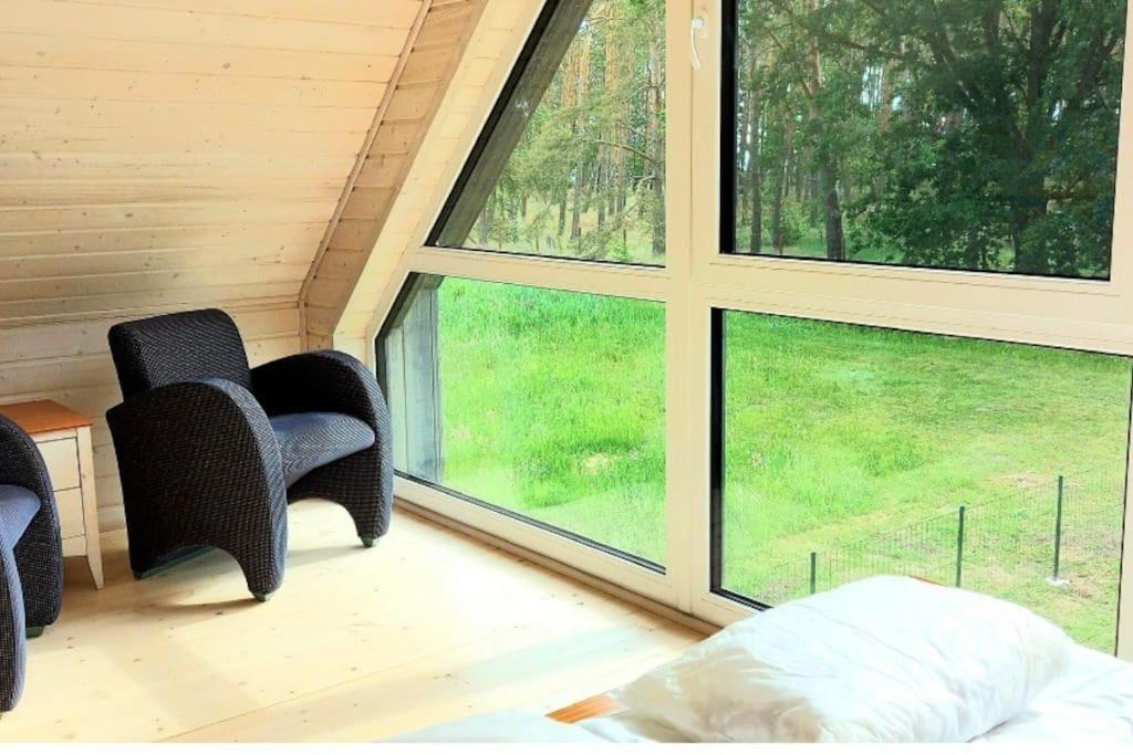 Ferienhaus“ Blaues Wunder“ Am Wasser Mit Grill Nowe Warpno Exterior foto