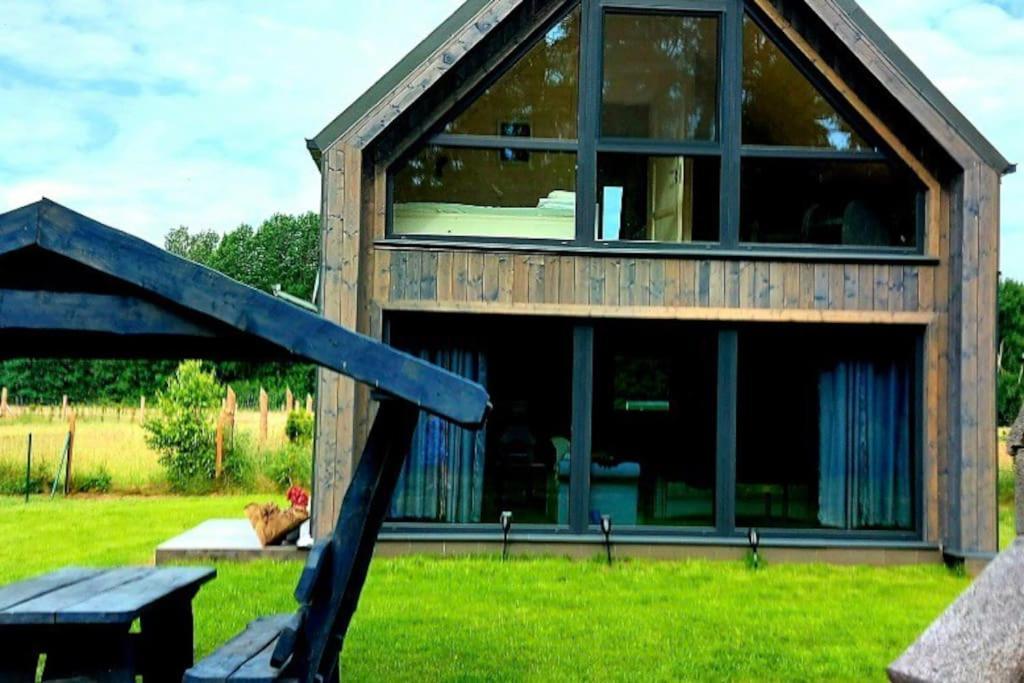 Ferienhaus“ Blaues Wunder“ Am Wasser Mit Grill Nowe Warpno Exterior foto